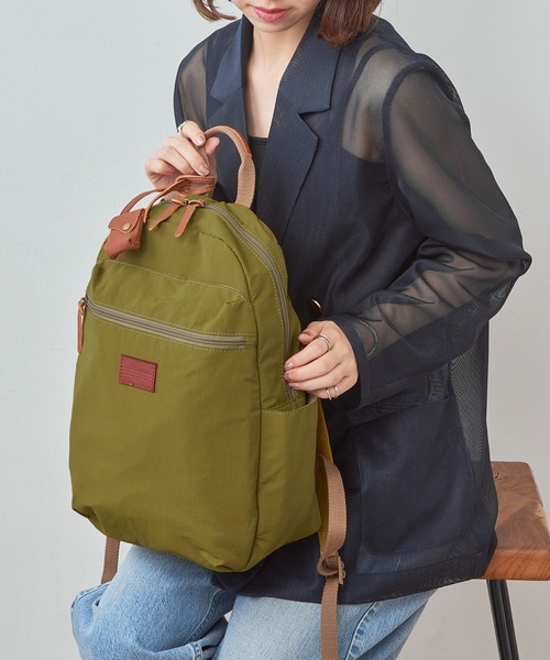 toleur（トーラ）の「【toleur】リンクルナイロンCリュック 11994（バックパック/リュック・レディース・ブラック/ブラウン/オリーブ・FREE）」の3枚目の写真