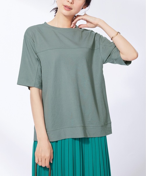 BELLUNA PLUS(ベルーナ)の「涼感素材切替デザインプルオーバー(Tシャツ/カットソー・レディース・ブルーグレー/レッド系その他/ネイビー・MEDIUM/LARGE/X-LARGE)」の13枚目の写真