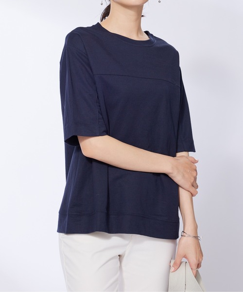 BELLUNA PLUS(ベルーナ)の「涼感素材切替デザインプルオーバー(Tシャツ/カットソー・レディース・ブルーグレー/レッド系その他/ネイビー・MEDIUM/LARGE/X-LARGE)」の17枚目の写真
