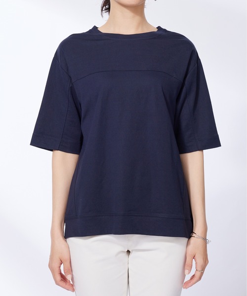 BELLUNA PLUS(ベルーナ)の「涼感素材切替デザインプルオーバー(Tシャツ/カットソー・レディース・ブルーグレー/レッド系その他/ネイビー・MEDIUM/LARGE/X-LARGE)」の10枚目の写真