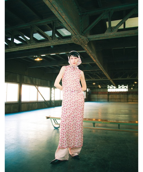 Little sunny bite(リトルサニーバイト)の「【8】【it】【little sunny bite】rose tull long tank(その他トップス・レディース・ブラック/ピンク・MEDIUM)」の2枚目の写真