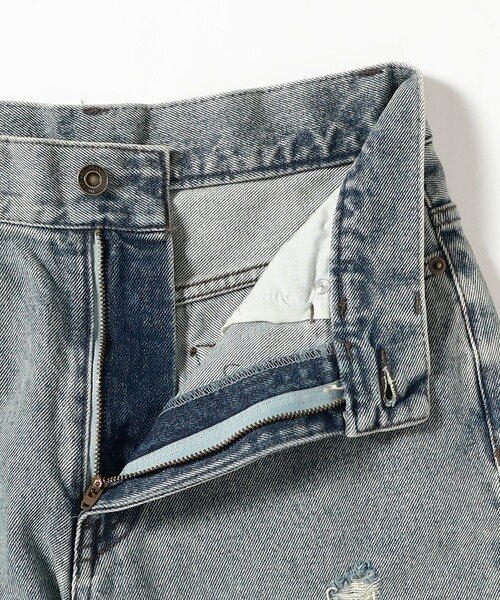 B:MING by BEAMS(ビーミングバイビームス)の「ダメージ デニムパンツ(S~M)(デニムパンツ・レディース・ライトブルー/ブラック・MEDIUM/SMALL)」の15枚目の写真