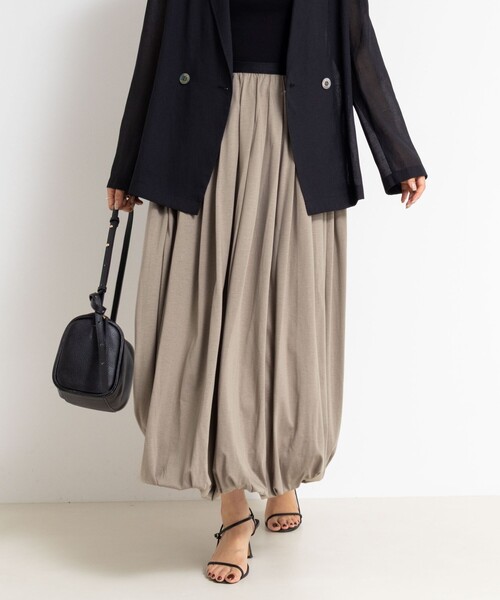 NOLLEY’S（ノーリーズ）の「バルーンカットソースカート（スカート・レディース・ブラック/グレイッシュベージュ・36/38）」の8枚目の写真