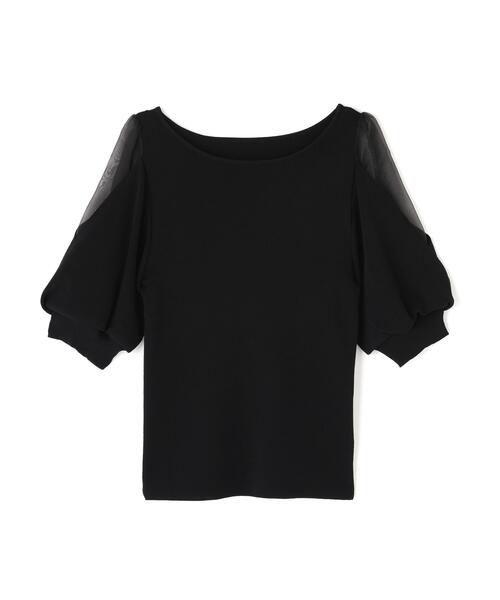 NATURAL BEAUTY BASIC(ナチュラルビューティーベーシック)の「◇シアーレイヤースリーブニット(ニット/セーター・レディース・ブラック/ブラウン/ベージュ/オフホワイト・FREE)」の7枚目の写真