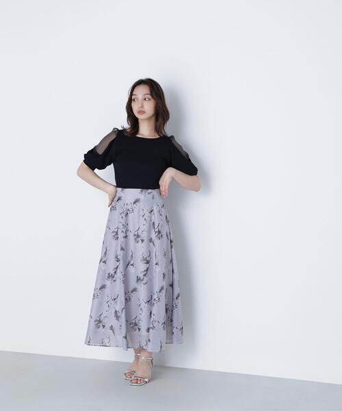 NATURAL BEAUTY BASIC(ナチュラルビューティーベーシック)の「◇シアーレイヤースリーブニット(ニット/セーター・レディース・ブラック/ブラウン/ベージュ/オフホワイト・FREE)」の8枚目の写真