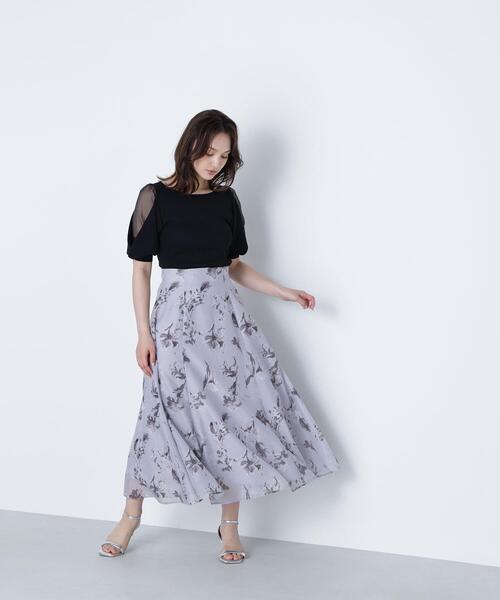 NATURAL BEAUTY BASIC(ナチュラルビューティーベーシック)の「◇シアーレイヤースリーブニット(ニット/セーター・レディース・ブラック/ブラウン/ベージュ/オフホワイト・FREE)」の12枚目の写真