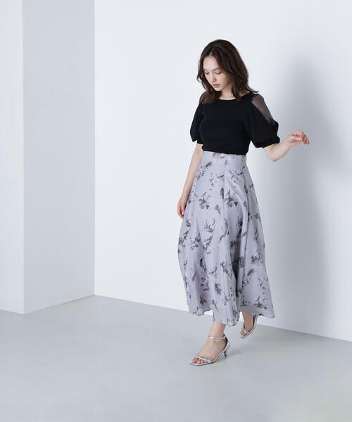 NATURAL BEAUTY BASIC(ナチュラルビューティーベーシック)の「◇シアーレイヤースリーブニット(ニット/セーター・レディース・ブラック/ブラウン/ベージュ/オフホワイト・FREE)」の14枚目の写真