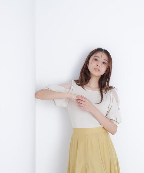 NATURAL BEAUTY BASIC(ナチュラルビューティーベーシック)の「◇シアーレイヤースリーブニット(ニット/セーター・レディース・ブラック/ブラウン/ベージュ/オフホワイト・FREE)」の18枚目の写真