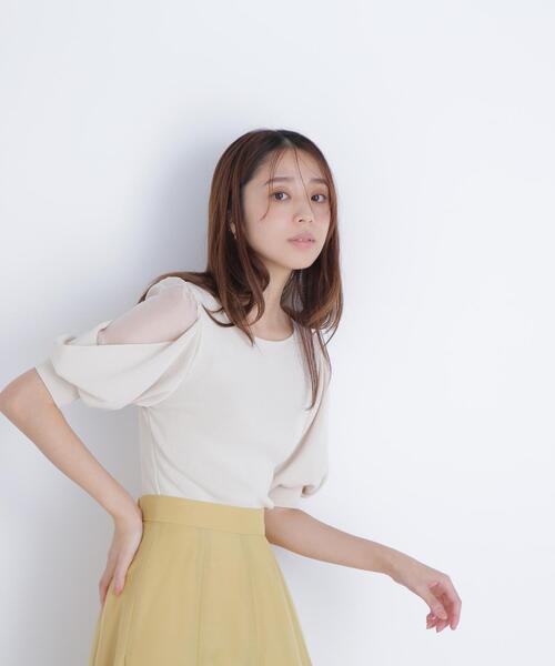 NATURAL BEAUTY BASIC(ナチュラルビューティーベーシック)の「◇シアーレイヤースリーブニット(ニット/セーター・レディース・ブラック/ブラウン/ベージュ/オフホワイト・FREE)」の22枚目の写真