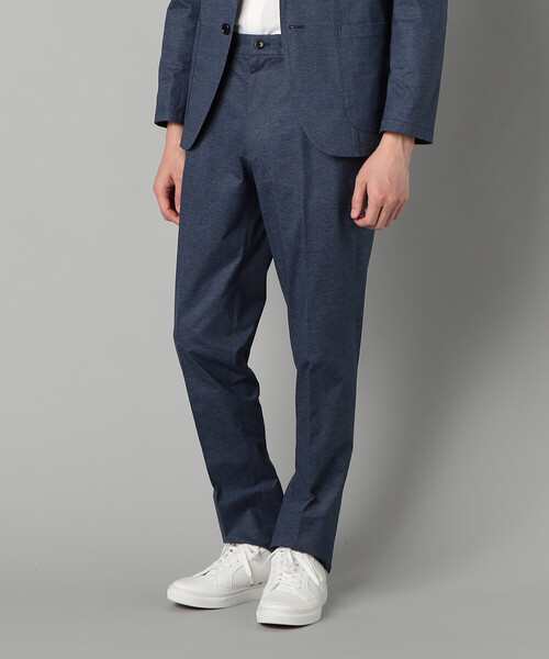 COMME CA MEN（コムサメン）の「【セットアップ対応】エアードットジャージープリント テーパードパンツ（スラックス・メンズ・ネイビー/チャコールグレー・M/S/L）」の2枚目の写真