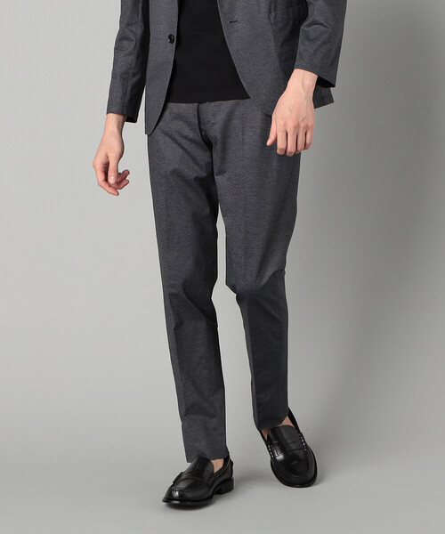 COMME CA MEN（コムサメン）の「【セットアップ対応】エアードットジャージープリント テーパードパンツ（スラックス・メンズ・ネイビー/チャコールグレー・M/S/L）」の5枚目の写真