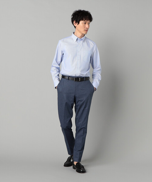 COMME CA MEN（コムサメン）の「【セットアップ対応】エアードットジャージープリント テーパードパンツ（スラックス・メンズ・ネイビー/チャコールグレー・M/S/L）」の8枚目の写真