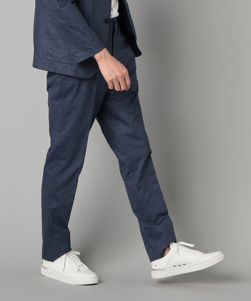 COMME CA MEN（コムサメン）の「【セットアップ対応】エアードットジャージープリント テーパードパンツ（スラックス・メンズ・ネイビー/チャコールグレー・M/S/L）」の9枚目の写真
