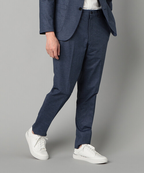 COMME CA MEN（コムサメン）の「【セットアップ対応】エアードットジャージープリント テーパードパンツ（スラックス・メンズ・ネイビー/チャコールグレー・M/S/L）」の10枚目の写真