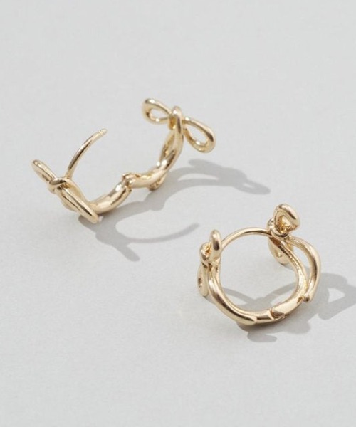 GOLDY(ゴールディ)の「【GOLDY】ミニ リボン ワンタッチ ピアス 1250809(ピアス(両耳用)・レディース・シルバー/ゴールド/ピンク・FREE)」の7枚目の写真