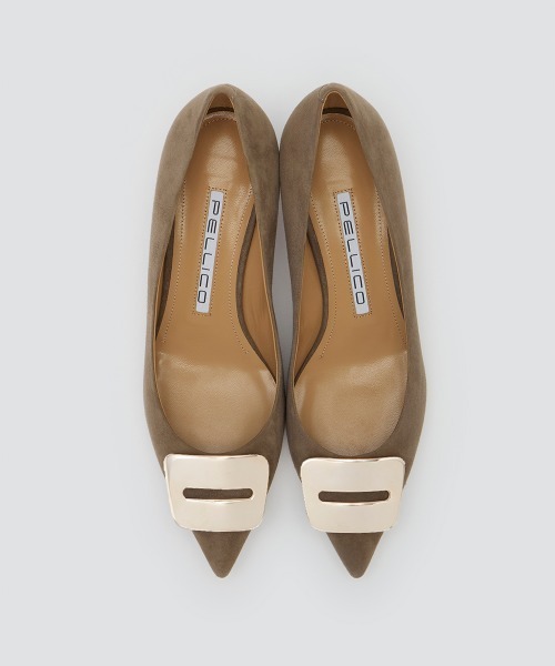 ANIMA アネッリフィッビア スウェード パンプス 3.5cm TAUPE（パンプス