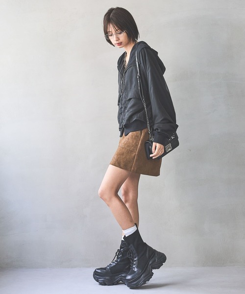 PAGEBOY（ページボーイ）の「リバーシブルブルゾン（ブルゾン・レディース・オートミール/ブラック・FREE）」の4枚目の写真