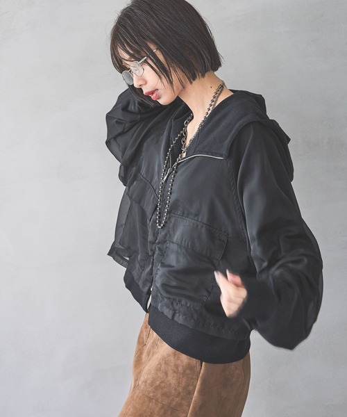 PAGEBOY（ページボーイ）の「リバーシブルブルゾン（ブルゾン・レディース・オートミール/ブラック・FREE）」の6枚目の写真