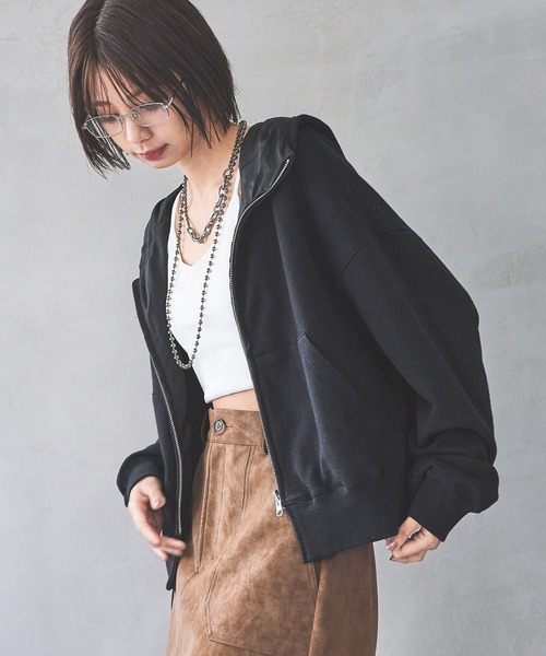 PAGEBOY（ページボーイ）の「リバーシブルブルゾン（ブルゾン・レディース・オートミール/ブラック・FREE）」の8枚目の写真