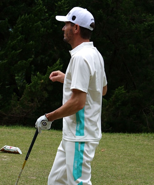 DIVINER GOLF】ラインデザイン半袖ポロシャツ メンズ ゴルフウェア