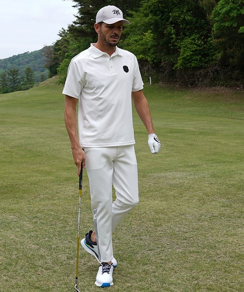 DIVINER GOLF】ラインデザイン半袖ポロシャツ メンズ ゴルフウェア