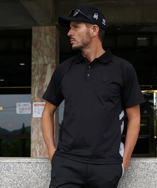 DIVINER GOLF】ラインデザイン半袖ポロシャツ メンズ ゴルフ