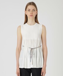 セール】コットンライトポンチフリルチュールカットソー（Tシャツ