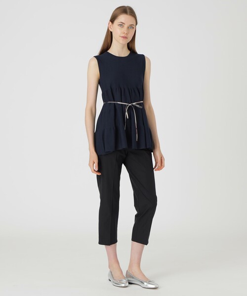 BLUE LABEL CRESTBRIDGE(ブルーレーベルクレストブリッジ)の「ライトコットンポリティアードニット(Tシャツ/カットソー・レディース・オフホワイト/ブルー/ダークネイビー・38)」の12枚目の写真