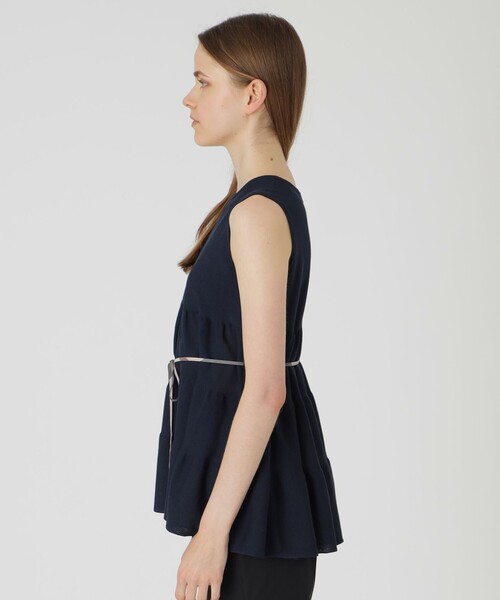 BLUE LABEL CRESTBRIDGE(ブルーレーベルクレストブリッジ)の「ライトコットンポリティアードニット(Tシャツ/カットソー・レディース・オフホワイト/ブルー/ダークネイビー・38)」の13枚目の写真