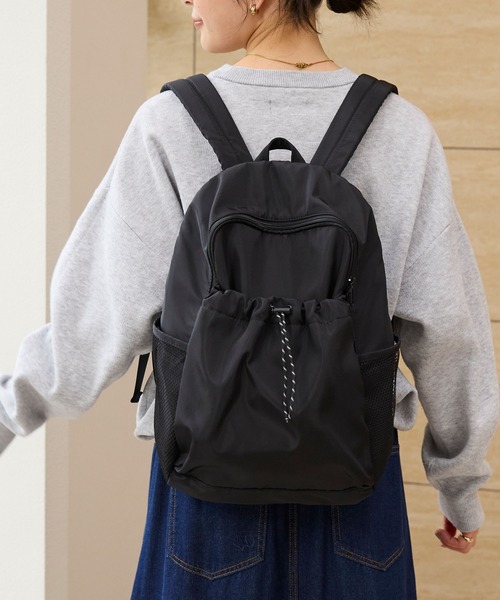 撥水加工＞ファンクション ドローコードポケットバックパック【THE