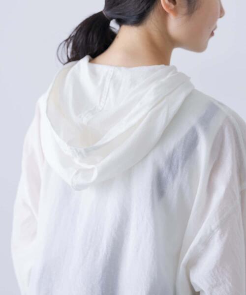 コットンシルクシアーフーディシャツ（シャツ/ブラウス）｜かぐれ
