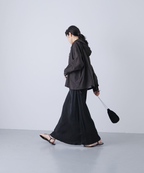 かぐれ / かぐれ コットンシルクシアーフーディシャツ コットンシルクシアーフーディシャツ（シャツ/ブラウス）｜か