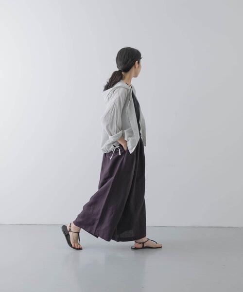 コットンシルクシアーフーディシャツ（シャツ/ブラウス）｜かぐれ