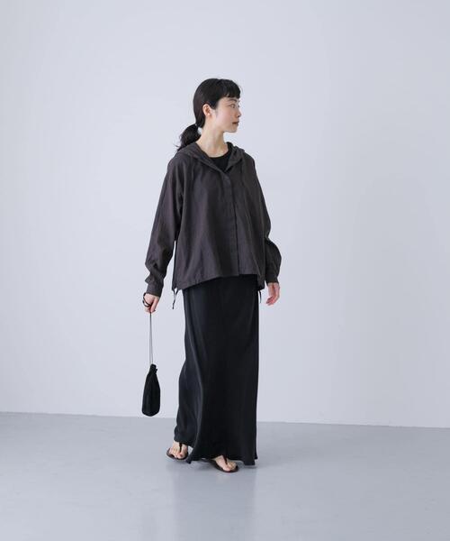 コットンシルクシアーフーディシャツ（シャツ/ブラウス）｜かぐれ