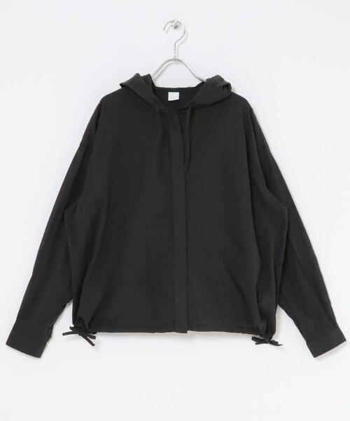 コットンシルクシアーフーディシャツ（シャツ/ブラウス）｜かぐれ