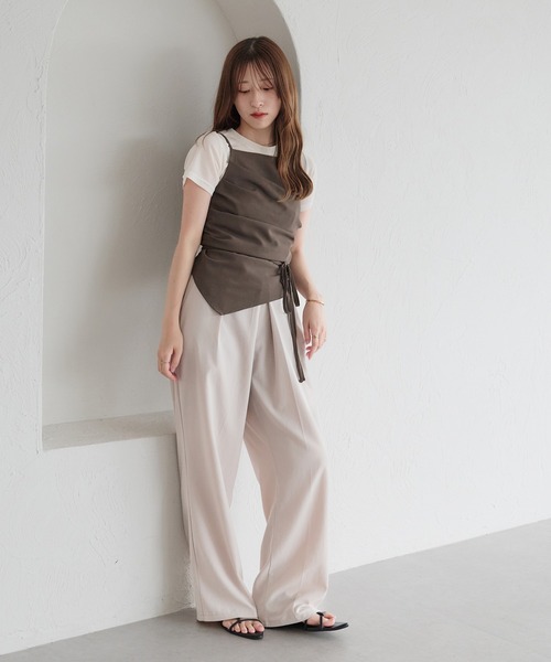 セール】ウエストリボンアシメキャミビスチェ（キャミソール