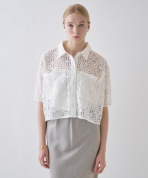 cloenc | 【手洗い可】レースポロシャツ(シャツ/ブラウス)