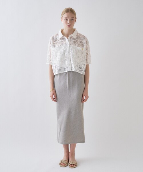 cloenc（クロエンス）の「【手洗い可】レースポロシャツ（シャツ/ブラウス・レディース・ホワイト系4/ブラック系3・02）」の19枚目の写真