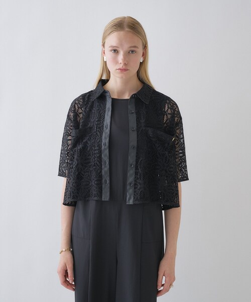 cloenc（クロエンス）の「【手洗い可】レースポロシャツ（シャツ/ブラウス・レディース・ホワイト系4/ブラック系3・02）」の9枚目の写真