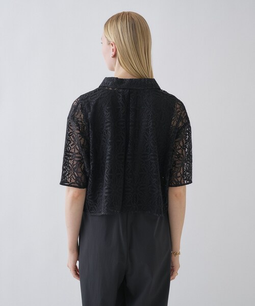 cloenc（クロエンス）の「【手洗い可】レースポロシャツ（シャツ/ブラウス・レディース・ホワイト系4/ブラック系3・02）」の6枚目の写真