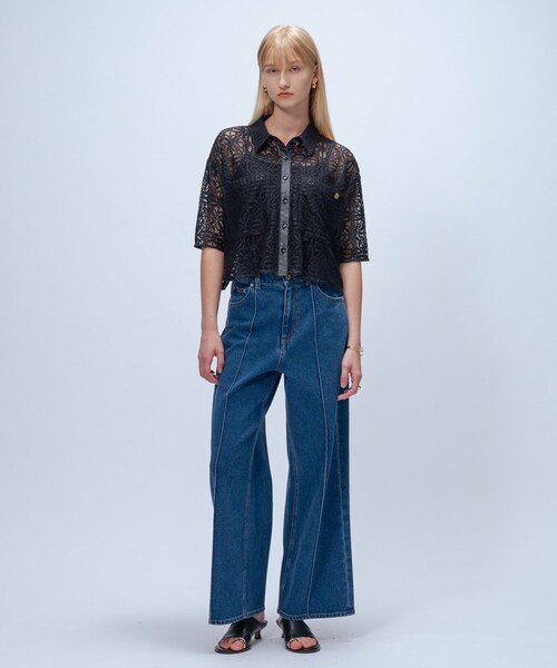 cloenc（クロエンス）の「【手洗い可】レースポロシャツ（シャツ/ブラウス・レディース・ホワイト系4/ブラック系3・02）」の7枚目の写真