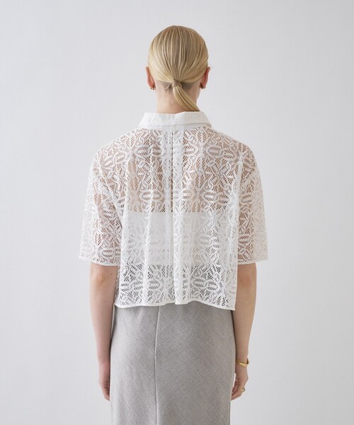 cloenc（クロエンス）の「【手洗い可】レースポロシャツ（シャツ/ブラウス・レディース・ホワイト系4/ブラック系3・02）」の13枚目の写真