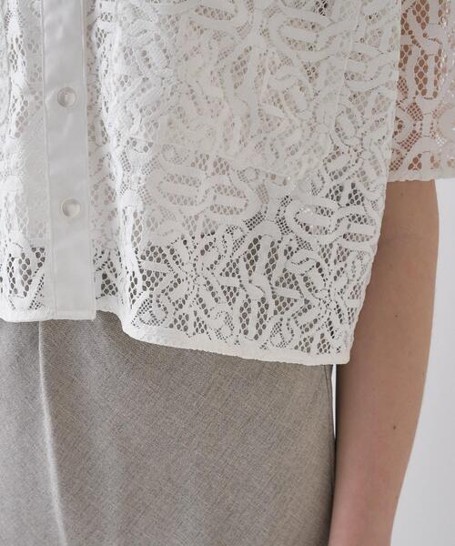 cloenc（クロエンス）の「【手洗い可】レースポロシャツ（シャツ/ブラウス・レディース・ホワイト系4/ブラック系3・02）」の16枚目の写真