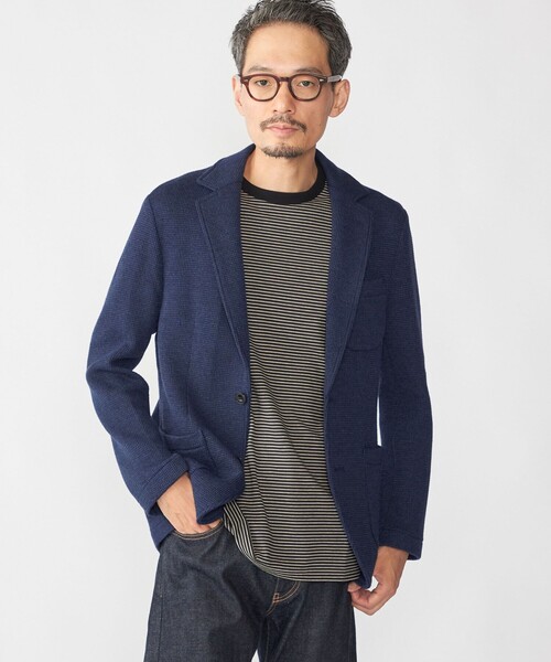 SHIPS: TEXBRID(R) コットン ジャカード 2ボタン ジャケット
