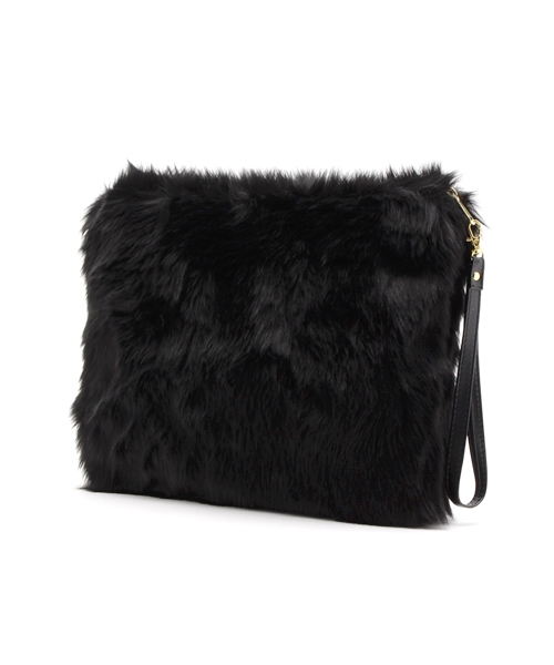 WHO'S WHO gallery(フーズフーギャラリー)の「【BURNINGMAN】ファークラッチ(クラッチバッグ・レディース・アイボリー/ベージュ/ピンク/ブラック・FREE)」の6枚目の写真