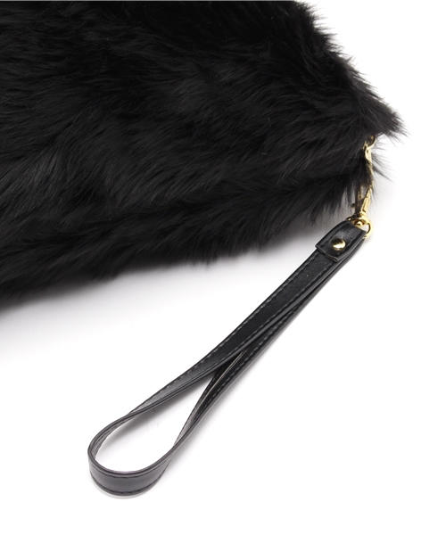 WHO'S WHO gallery(フーズフーギャラリー)の「【BURNINGMAN】ファークラッチ(クラッチバッグ・レディース・アイボリー/ベージュ/ピンク/ブラック・FREE)」の8枚目の写真