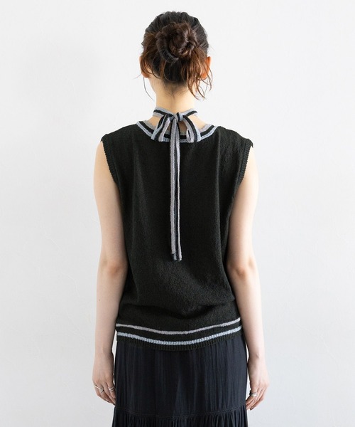 RAGEBLUE(レイジブルー)の「ファンシーヤーンニットベスト(ニット/セーター・レディース・その他26/ブラック/ホワイト・FREE)」の17枚目の写真