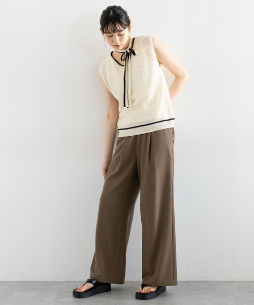 RAGEBLUE(レイジブルー)の「ファンシーヤーンニットベスト(ニット/セーター・レディース・その他26/ブラック/ホワイト・FREE)」の4枚目の写真