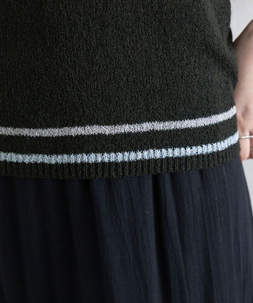 RAGEBLUE(レイジブルー)の「ファンシーヤーンニットベスト(ニット/セーター・レディース・その他26/ブラック/ホワイト・FREE)」の20枚目の写真