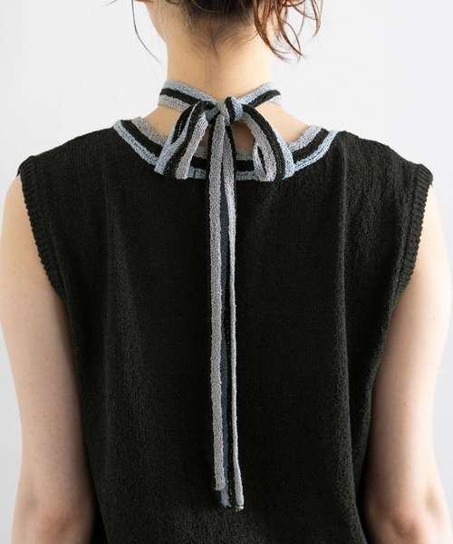 RAGEBLUE(レイジブルー)の「ファンシーヤーンニットベスト(ニット/セーター・レディース・その他26/ブラック/ホワイト・FREE)」の21枚目の写真
